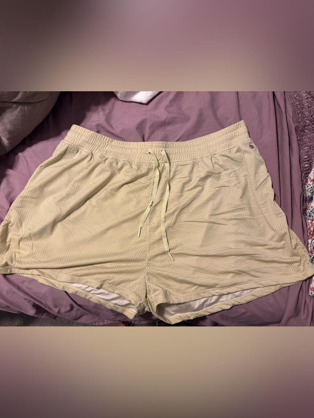 BuffBunny Light Green Mesh Athletic Shorts